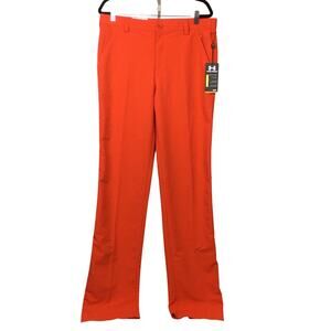 Under Armour All Season Gear Regular Fit Golf Pants Men's Orange Size 34